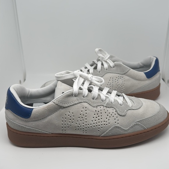 P448 Mens White At Heel and Tongue Vert Toe Wedge Leather Sneakers Shoes Size 39 - Picture 11 of 16